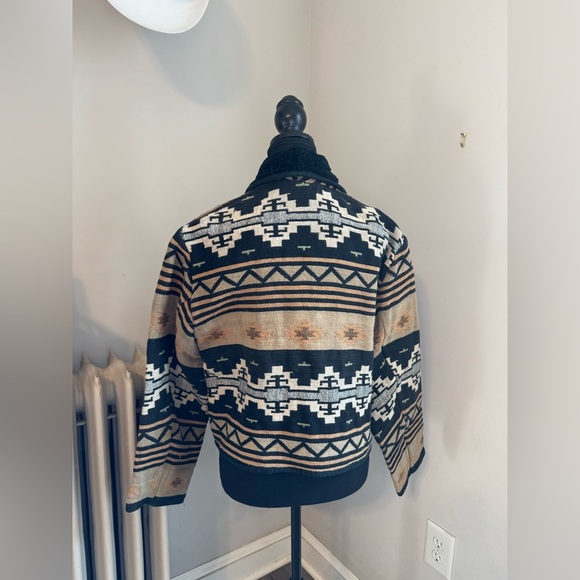 Aztec Patterned Wool Bomber Jacket - Picture 4 of 5